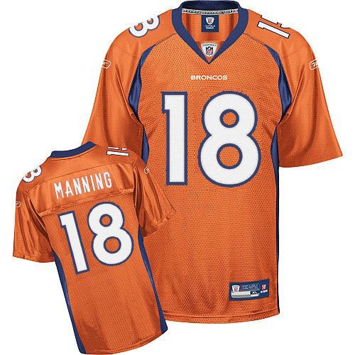 Broncos #18 Peyton Manning Orange Stitched NFL Jersey | Sports ...